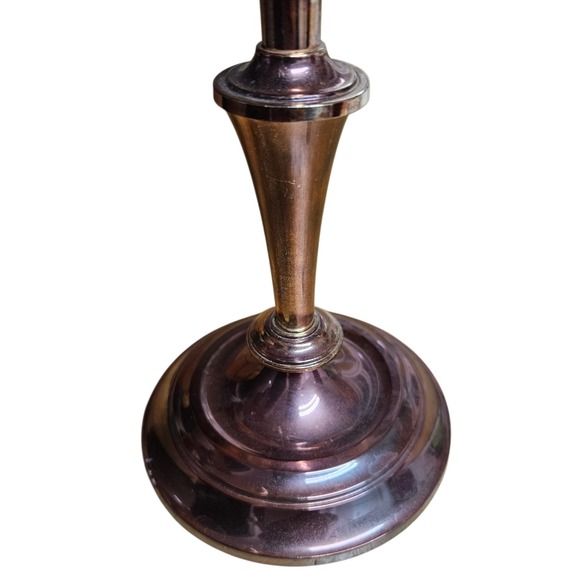 Vintage 5-Arm Candelabra Candle Holder Antique Shaving Stand Silver-Plated Metal - Picture 5 of 9